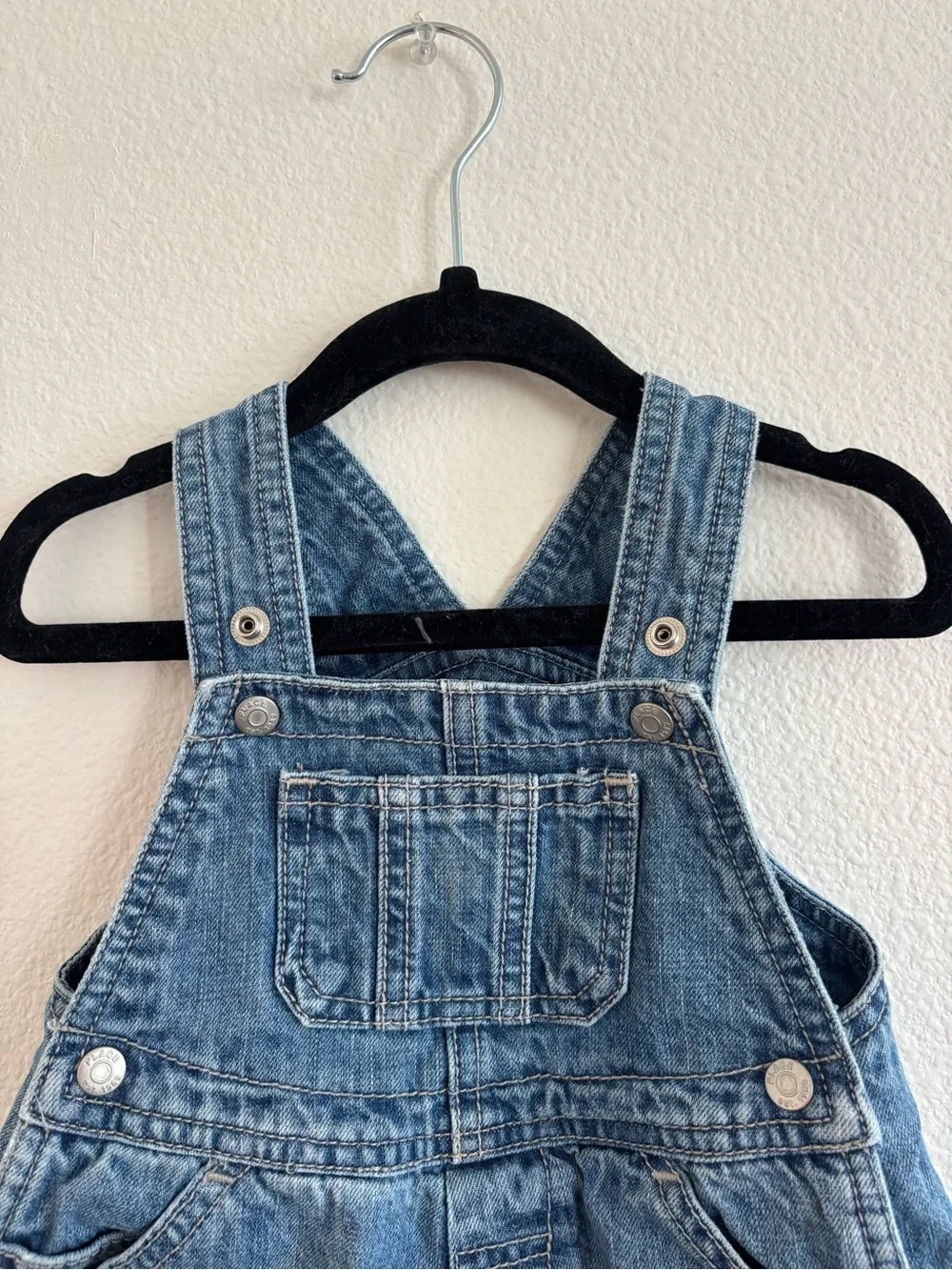 The Children’s Place vintage denim lined overalls size 12 months